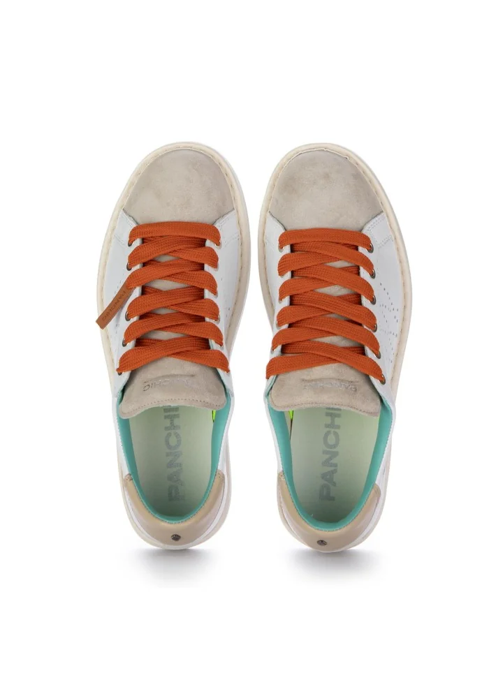 PANCHIC | SNEAKERS PELLE CAMOSCIO BIANCO BEIGE Sconto