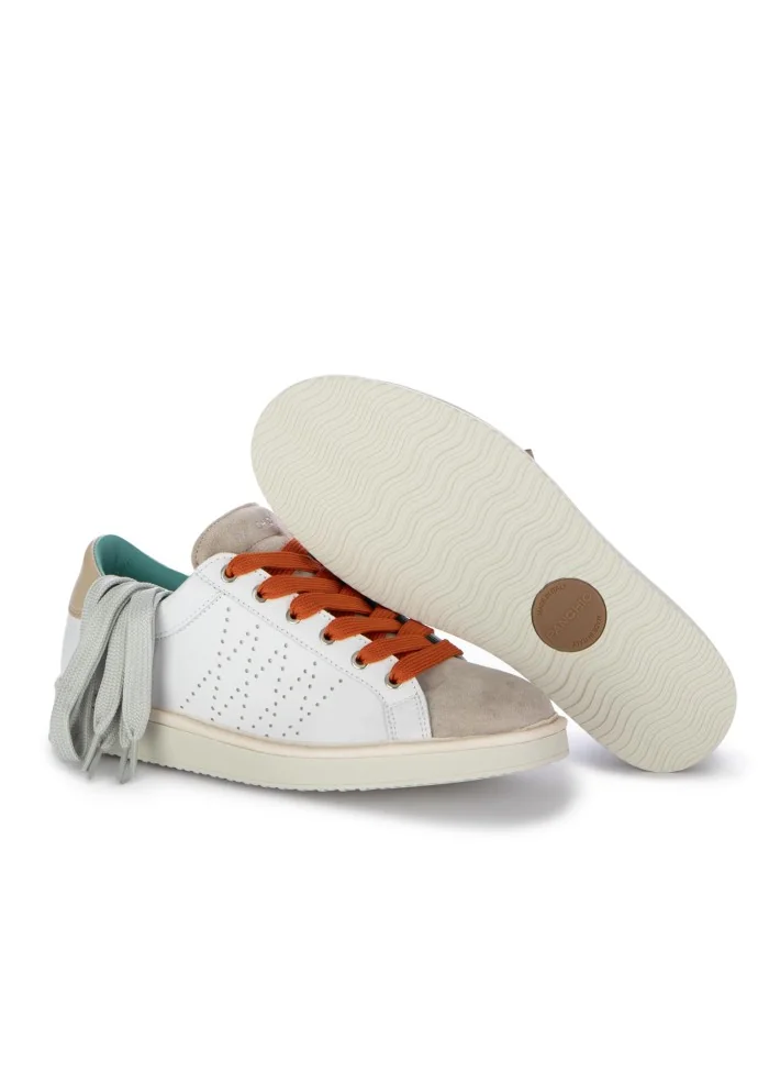 PANCHIC | SNEAKERS PELLE CAMOSCIO BIANCO BEIGE Sconto