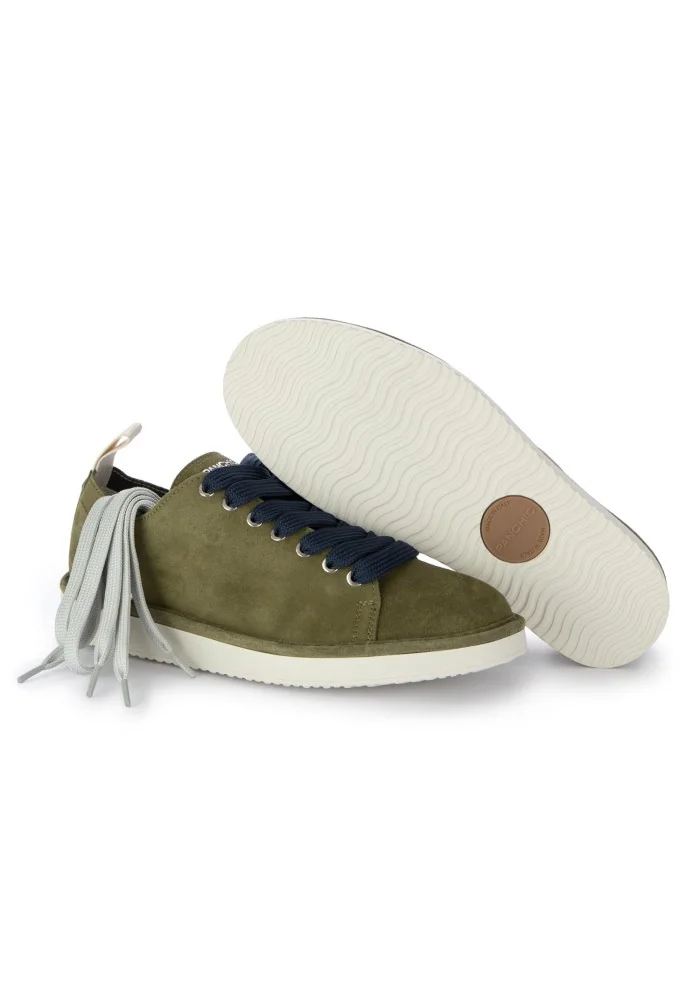 PANCHIC | SNEAKERS CAMOSCIO VERDE BLU Economico