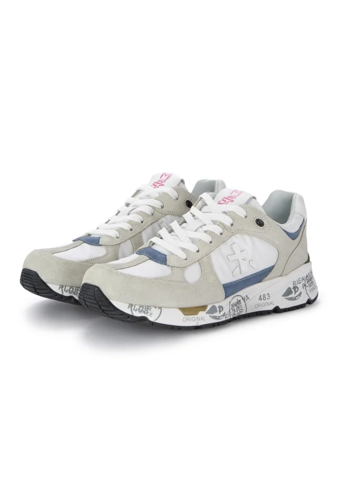 PREMIATA | SNEAKERS MASE BIANCO BEIGE AZZURRO Offerte