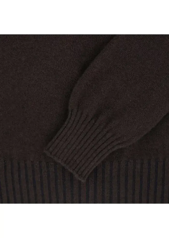JURTA | MAGLIONE GOVA LANA MERINO MARRONE SCURO Vendite Flash