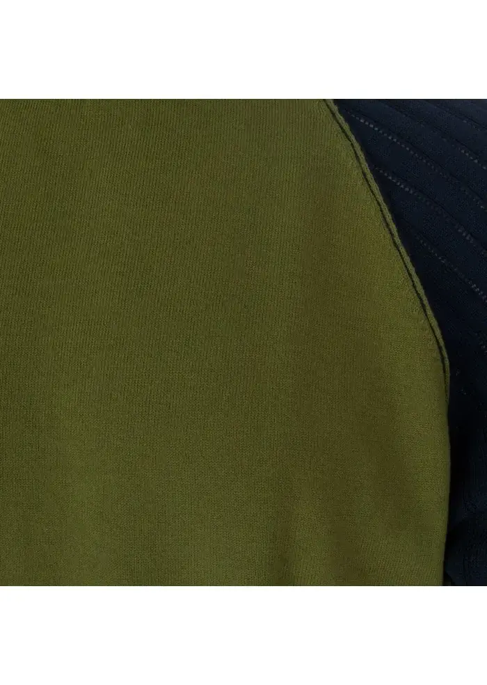 WOOL & CO | T-SHIRT MANICHE COLORATE VERDE BLU BIANCO Shopping online
