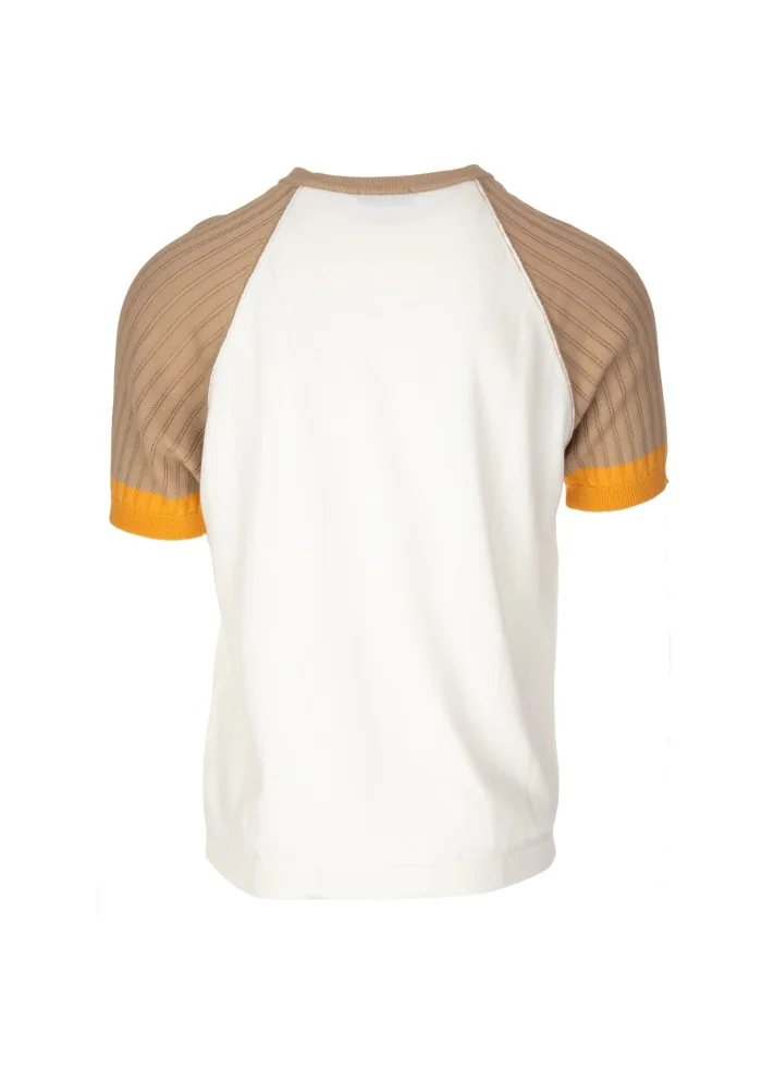 WOOL & CO | T-SHIRT COTONE BIANCO BEIGE OCRA Latest fashion