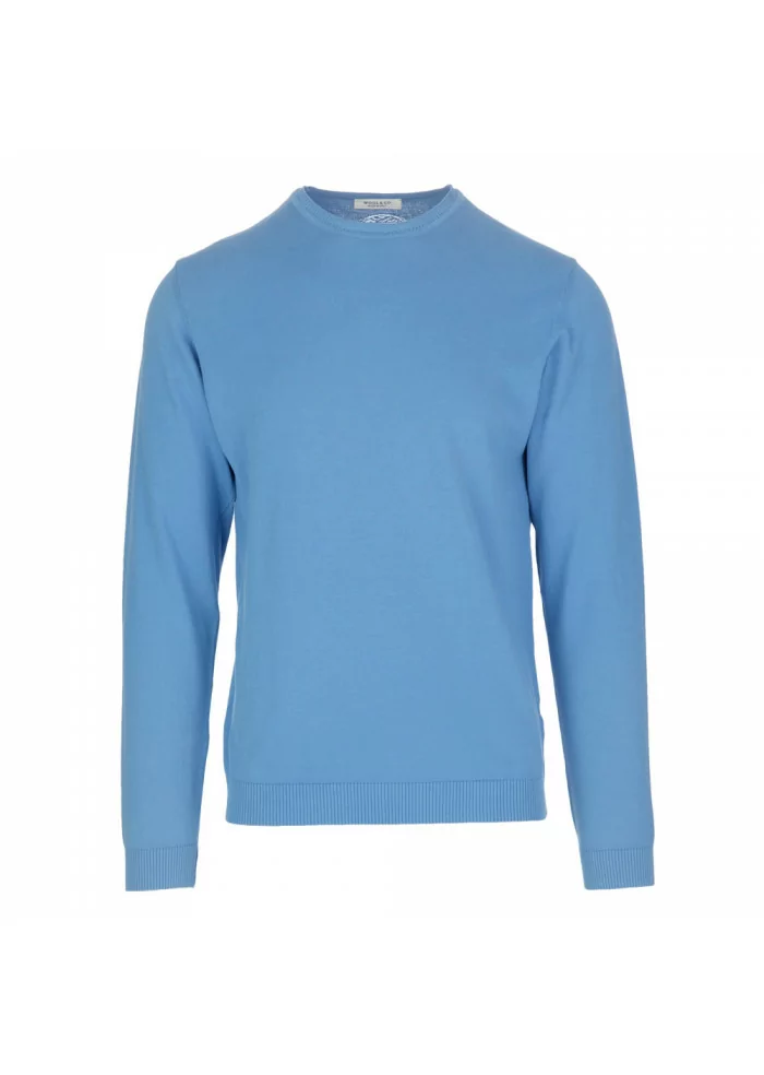 WOOL & CO | MAGLIONCINO COTONE CELESTE Latest stili