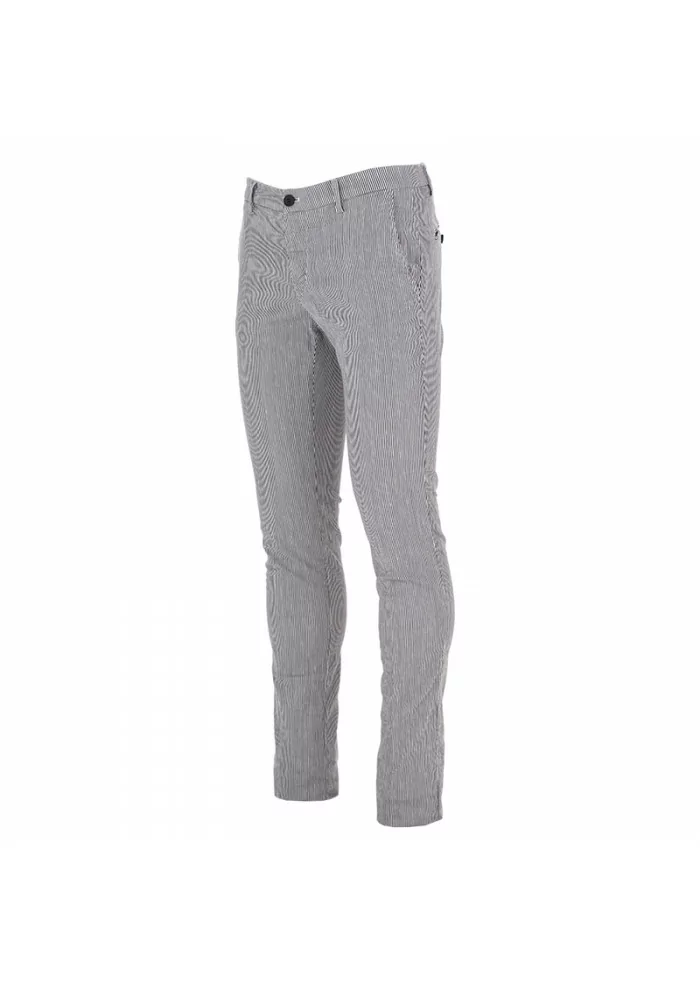 PANTALONI UOMO MASON'S | COTONE STRETCH BIANCO NERO Super sconto