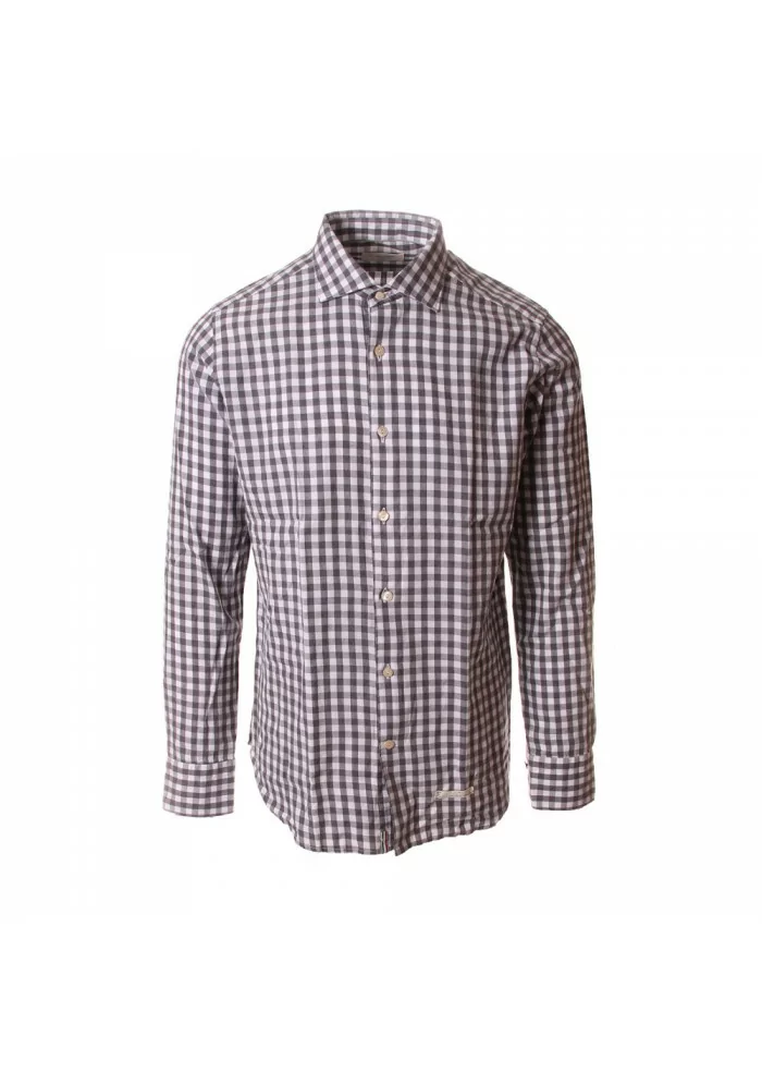 TINTORIA MATTEI 954 | CAMICIA SCACCHI GRIGIO / BIANCO 50% di sconto con spedizione gratuita