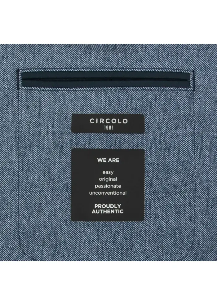 CIRCOLO 1901 | GIACCA JERSEY BLU MELANGE 2025