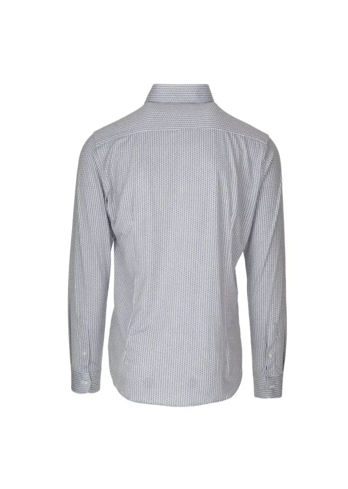 LIBERTY ROSE | CAMICIA BLAKE MICROFANTASIA BLU BIANCO Nuovo