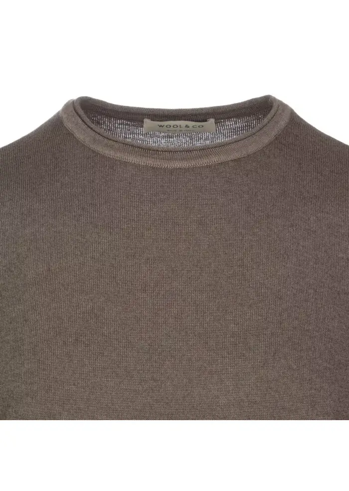 WOOL & CO | MAGLIONE LANA MERINO MARRONE Online