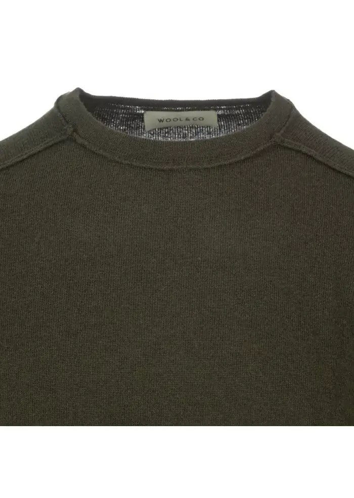 WOOL & CO | MAGLIONE LANA VISCOSA VERDE In Vendita
