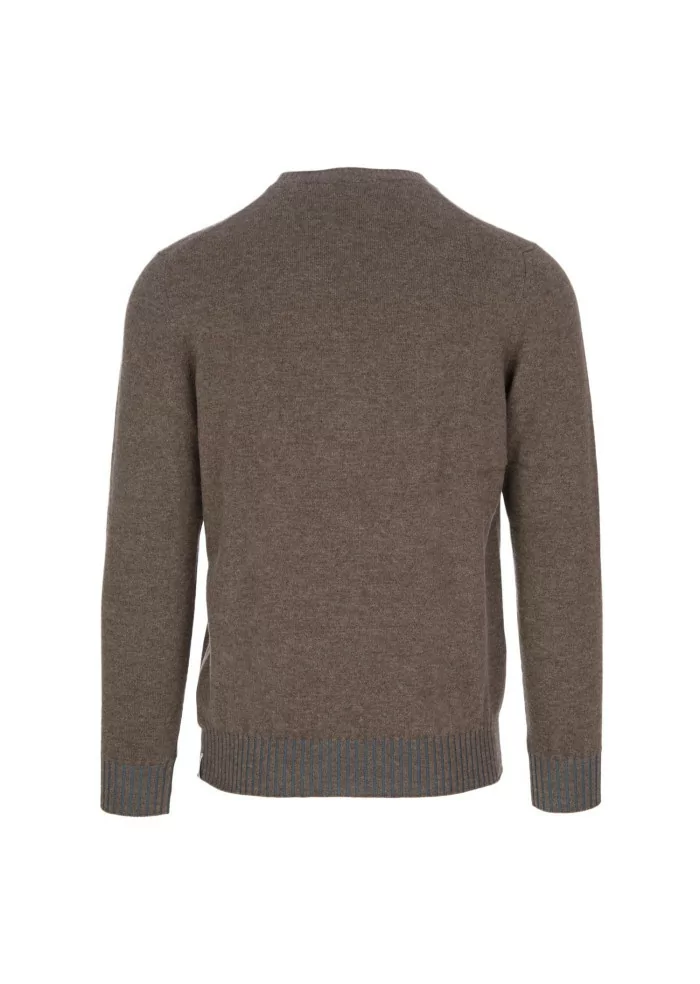 JURTA | MAGLIONE GOVA MERINO MARRONE AZZURRO Vendita Economica