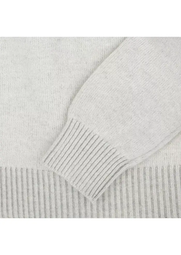 JURTA | MAGLIONE GIROCOLLO LANA MERINO GRIGIO PERLA Saldi Di Fabbrica