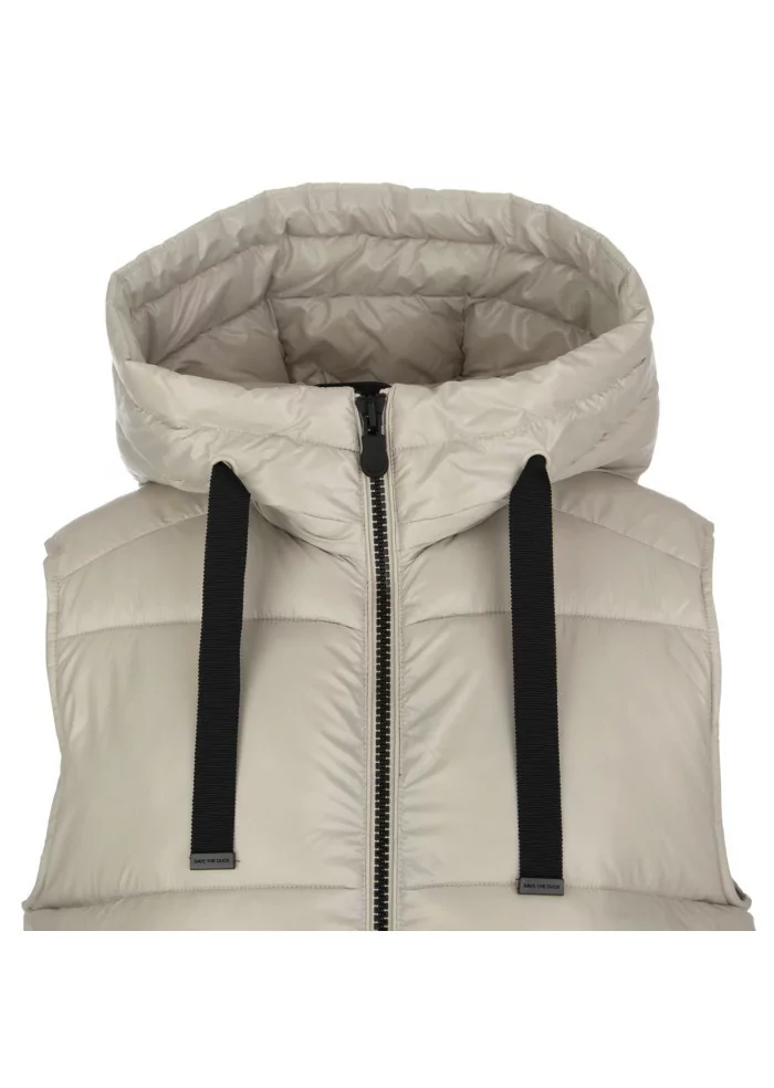 SAVE THE DUCK | GILET PIUMINO LUCK19 IRIA BEIGE Nuova