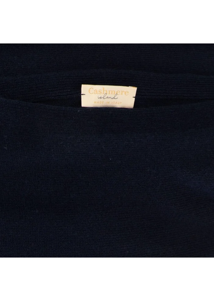 CASHMERE ISLAND | PONCHO SORRENTO BLU Sconto di tempo limitato