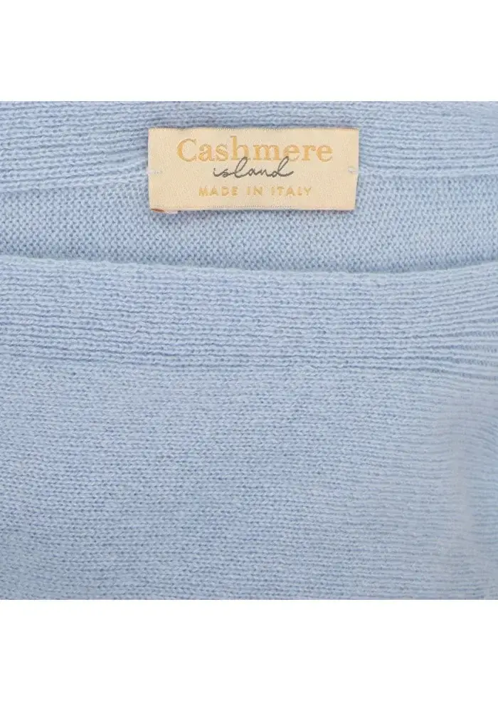CASHMERE ISLAND | PONCHO SORRENTO AZZURRO CIELO Negozio online di fabbrica