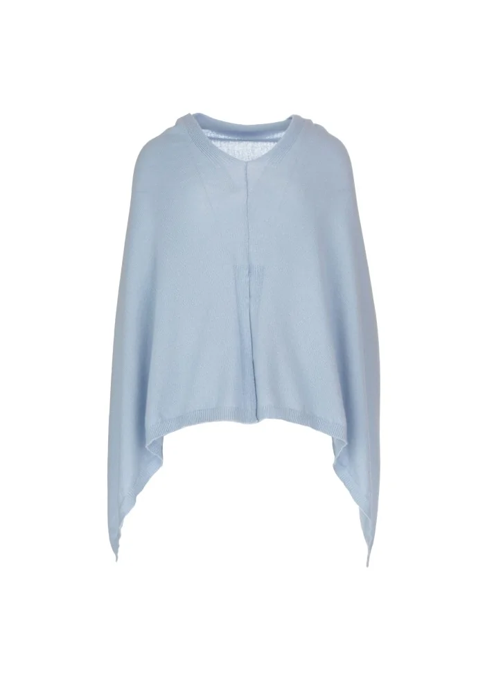 CASHMERE ISLAND | PONCHO SORRENTO AZZURRO CIELO Negozio online di fabbrica