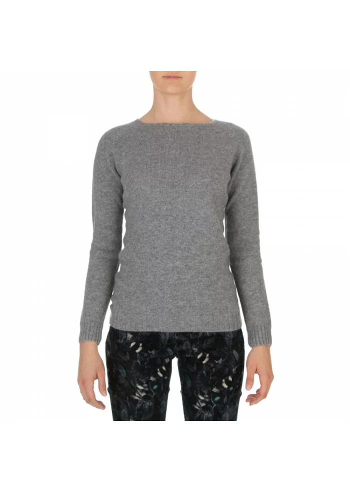 RIVIERA CASHMERE | MAGLIONE BARCHETTA GRIGIO Grande vendita