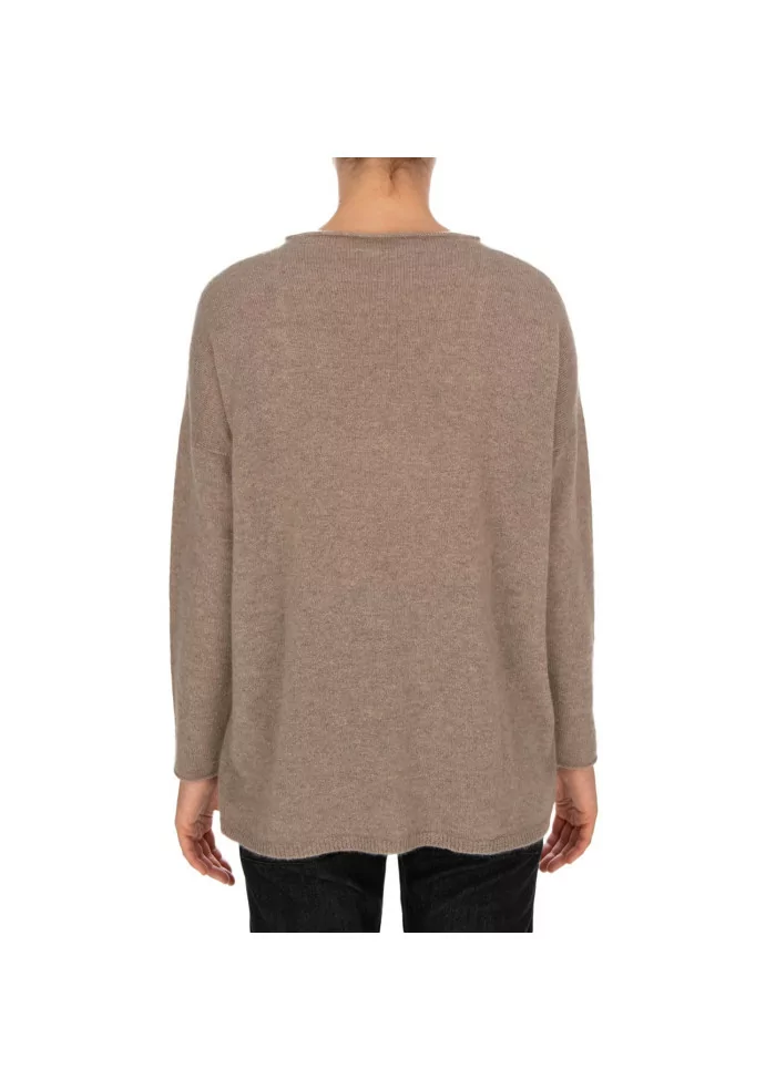 RIVIERA CASHMERE | MAGLIONE RASATO MARRONE Flash Sale