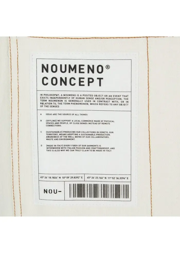 NOUMENO CONCEPT | SALOPETTE COTONE BIANCO PANNA Offerta migliore