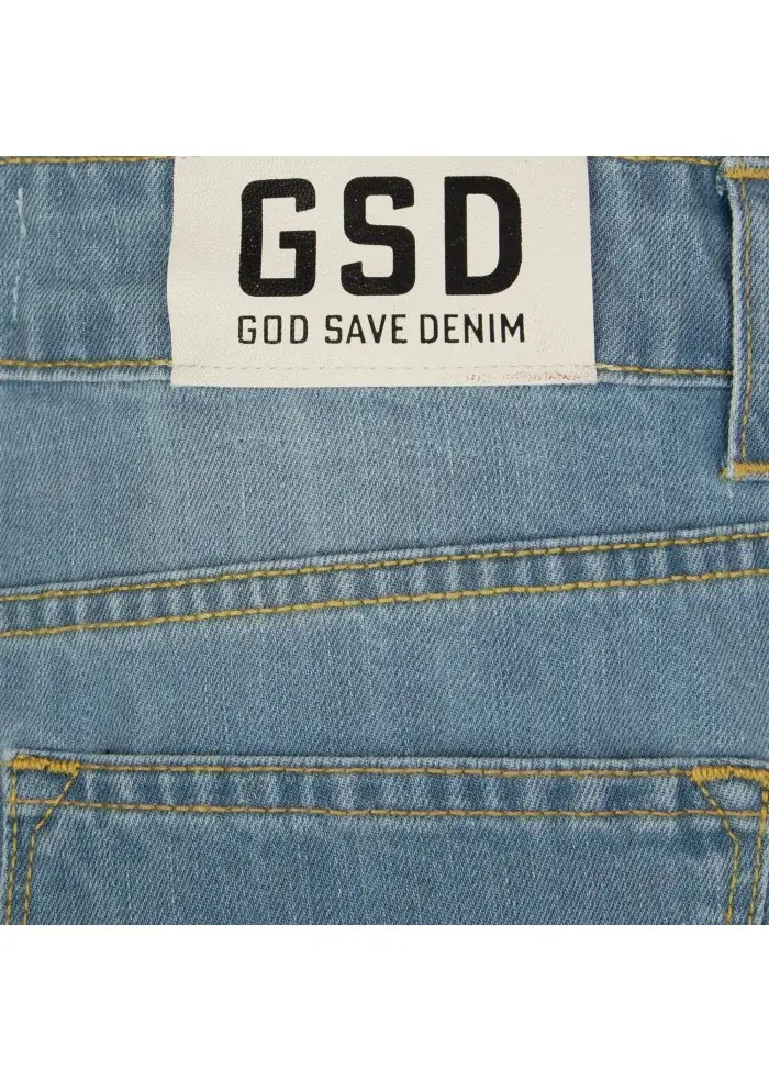 GOD SAVE DENIM | SHORTS DENIM IRIS AZZURRO Lightning offer