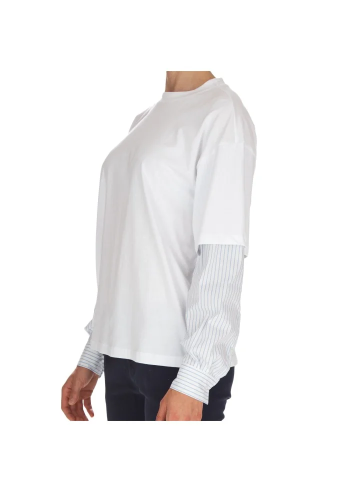 SEMICOUTURE | T-SHIRT CAMICIA OVER BIANCO Grandi sconti