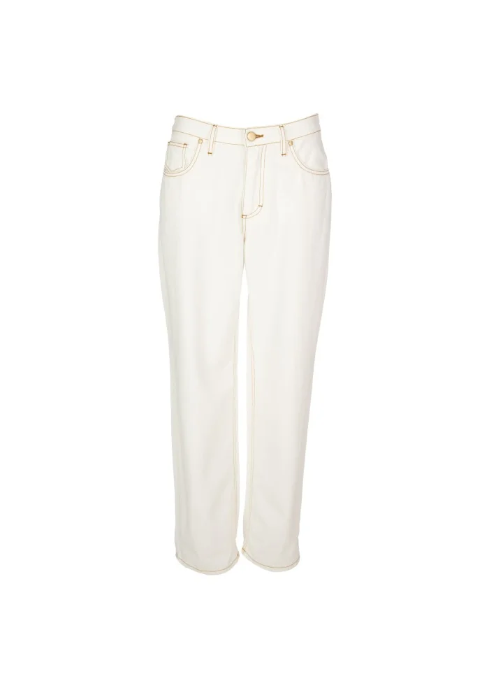KARTIKA | JEANS CUCITURE A CONTRASTO BIANCO Comprane uno, ottenene uno gratis