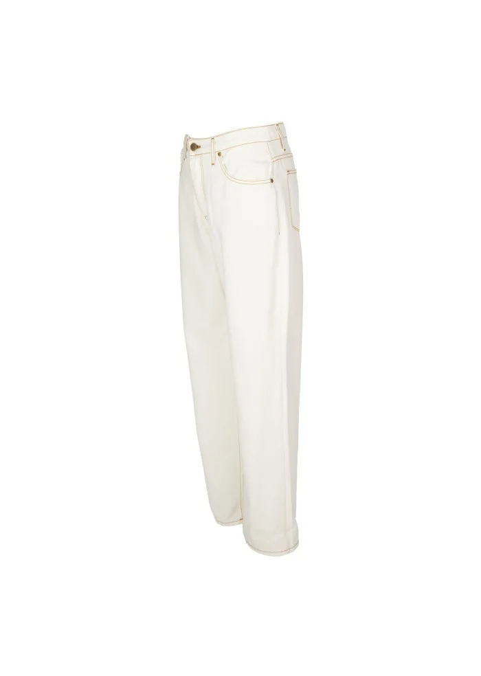 KARTIKA | JEANS CUCITURE A CONTRASTO BIANCO Comprane uno, ottenene uno gratis