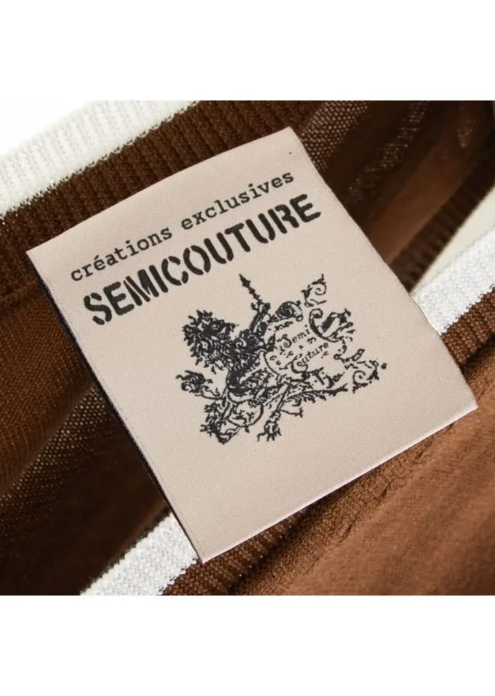 SEMICOUTURE |GILET SCOLLO A V MARRONE 50% di sconto con spedizione gratuita