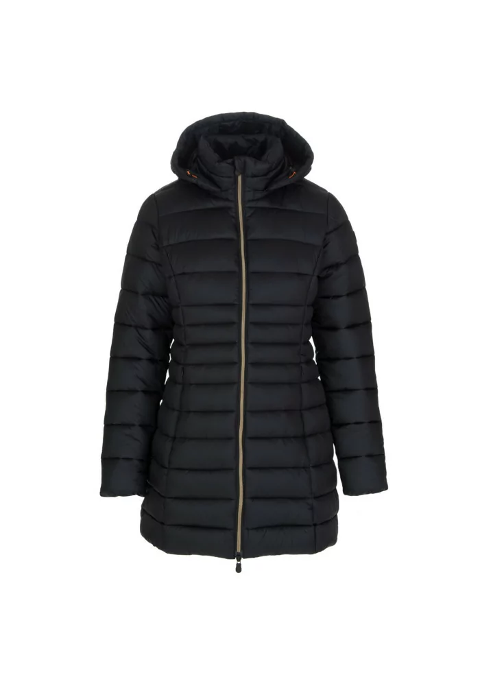 SAVE THE DUCK | PIUMINO CON CAPPUCCIO IRIS17 REESE NERO Black Friday Prezzi