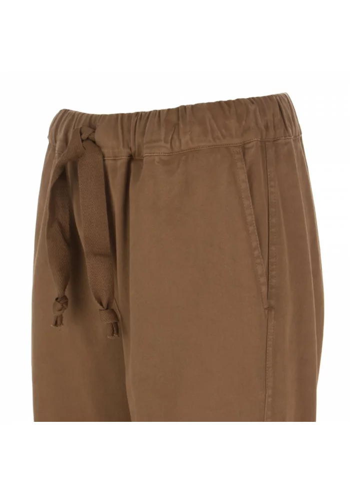 SEMICOUTURE | PANTALONI JOGGER VITA ALTA MARRONE Vendita