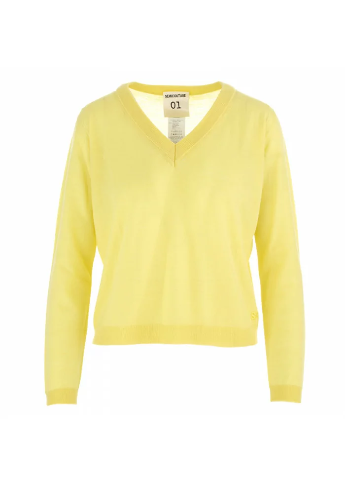 MAGLIA DONNA SEMICOUTURE | GIALLO CHIARO Convenienza