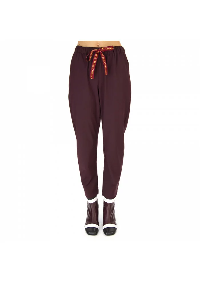 PANTALONI DONNA SEMICOUTURE | Y9AL05 BORDEAUX SCURO Presa