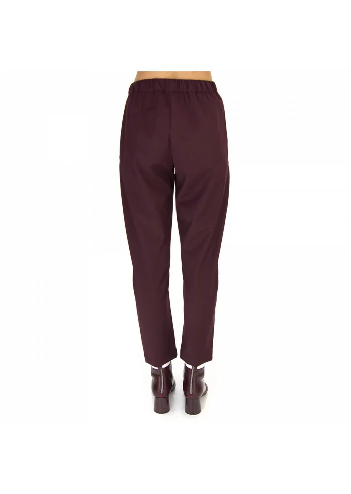 PANTALONI DONNA SEMICOUTURE | Y9AL05 BORDEAUX SCURO Presa