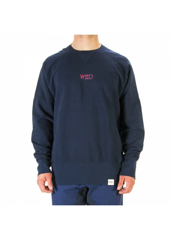 ABBIGLIAMENTO UNISEX FELPA 100% COTONE ORGANICO NAVY BLU WRAD Sconto