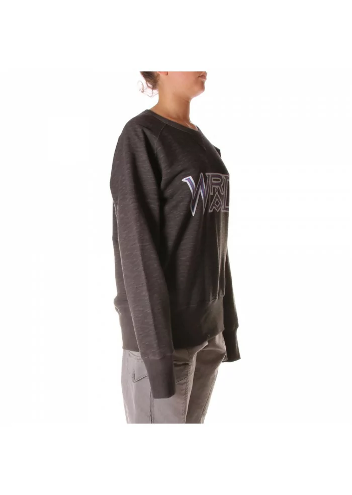 ABBIGLIAMENTO UNISEX FELPA COTONE ORGANICO LOGO GRIGIO WRAD Outlet