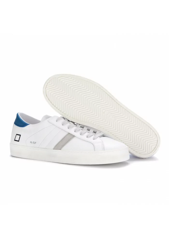 D.A.T.E. | SNEAKERS BASSE IN PELLE HILL CALF BIANCO BLU Comprare a buon mercato
