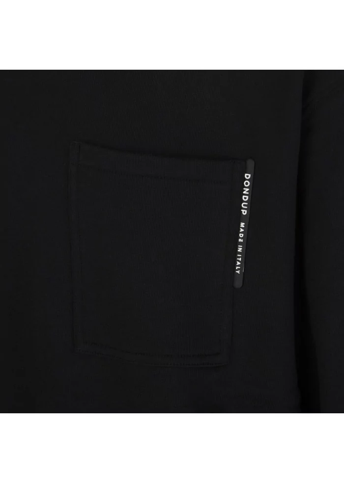 DONDUP | FELPA CON TASCHINO SUL PETTO NERO Nuovi prodotti