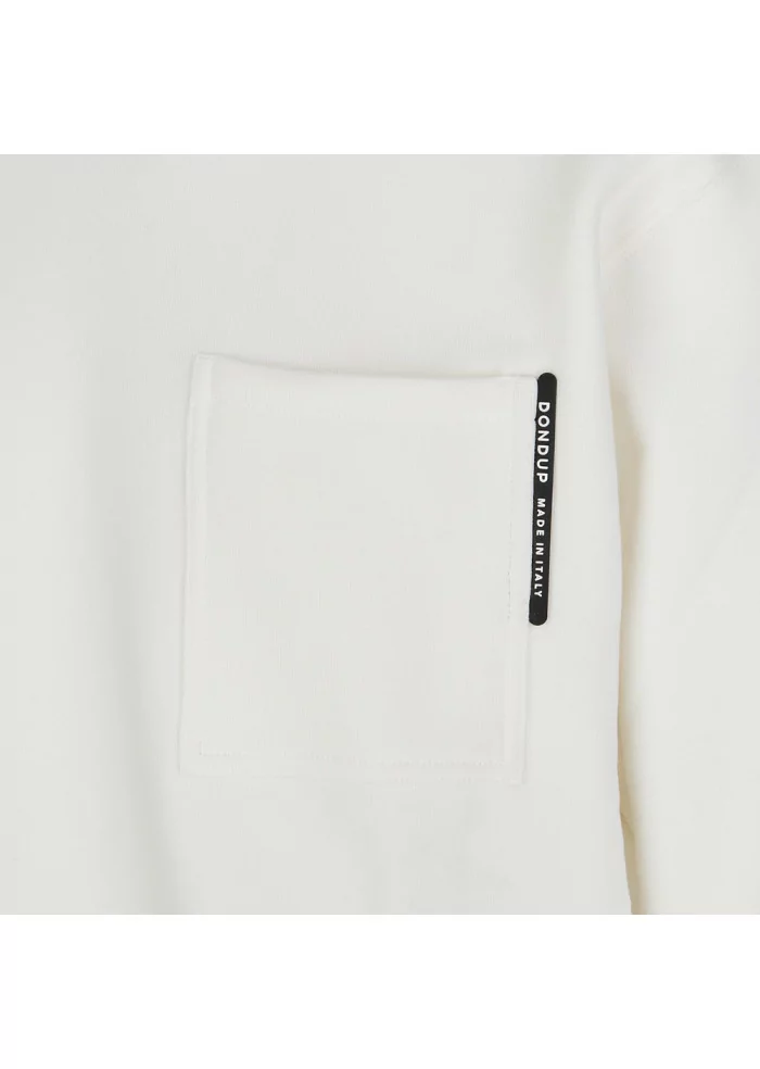 DONDUP | FELPA CON TASCHINO SUL PETTO BIANCO Bestseller