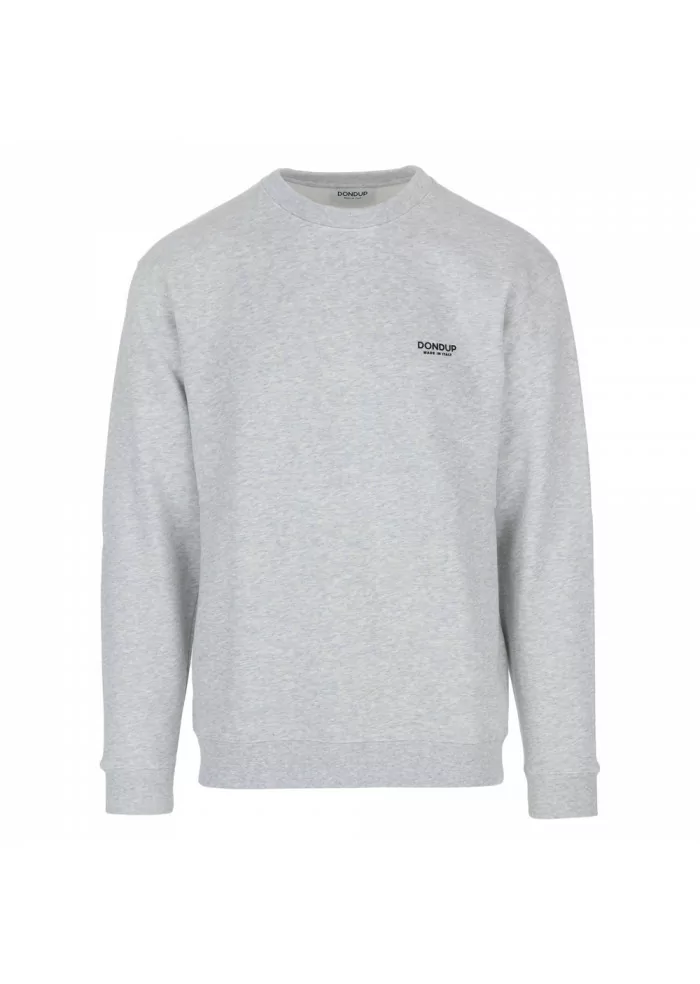 DONDUP | FELPA GIROCOLLO CON POLSINI ELASTICIZZATI GRIGIO Liquidazione