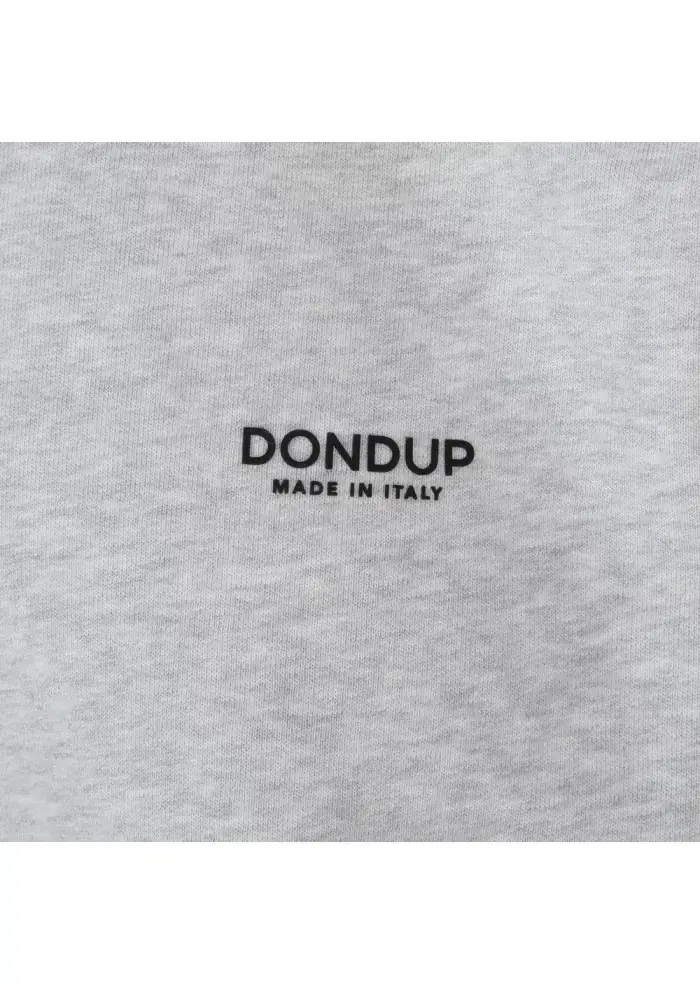 DONDUP | FELPA GIROCOLLO CON POLSINI ELASTICIZZATI GRIGIO Liquidazione