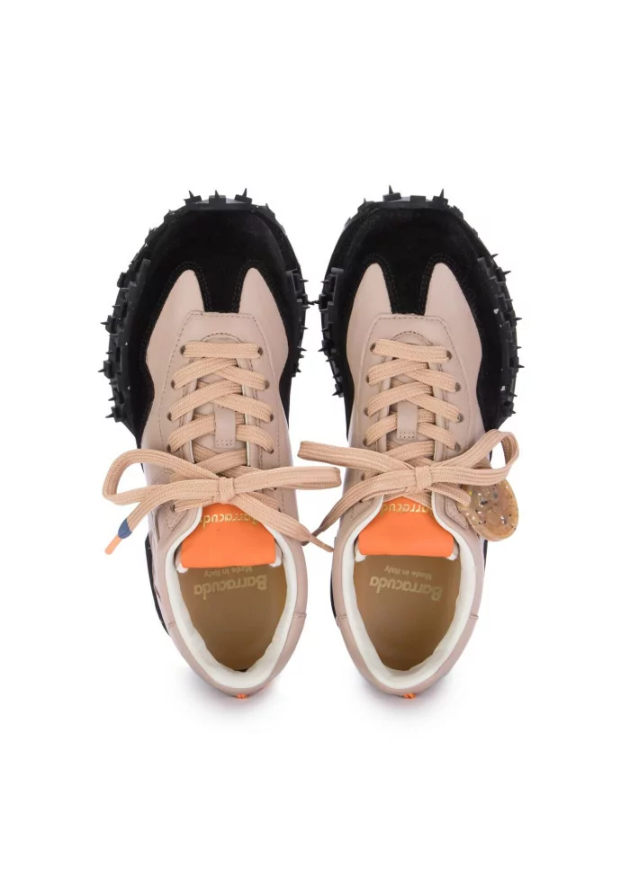 BARRACUDA | SNEAKERS PELLE CAMOSCIO ROSA NUDE NERO Prezzo basso