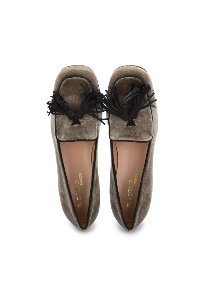 IL BORGO FIRENZE | SCARPE BASSE VELLUTO NAPPE MARRONE Super Saving Price