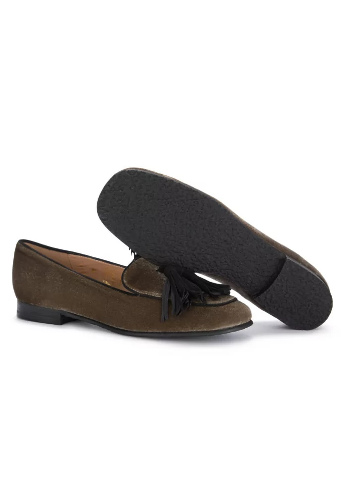 IL BORGO FIRENZE | SCARPE BASSE VELLUTO NAPPE MARRONE Super Saving Price