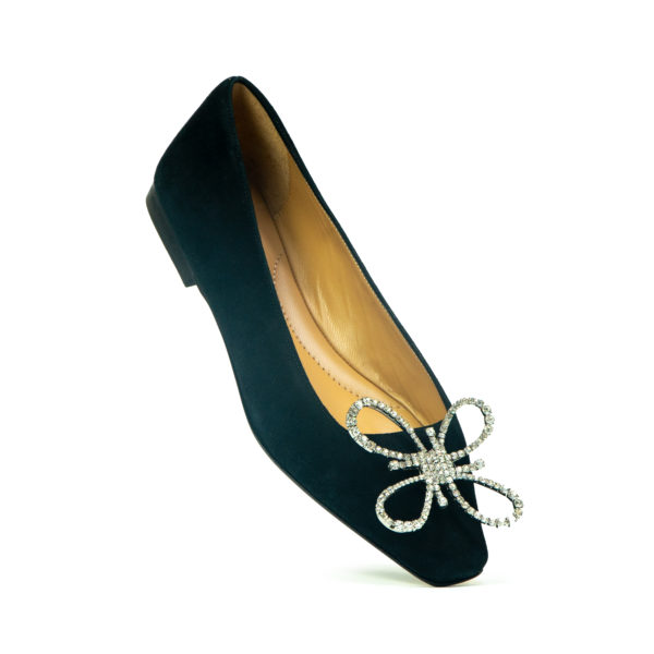 Prosperine Ballerina da Donna in Camoscio con Accessorio Duty-free