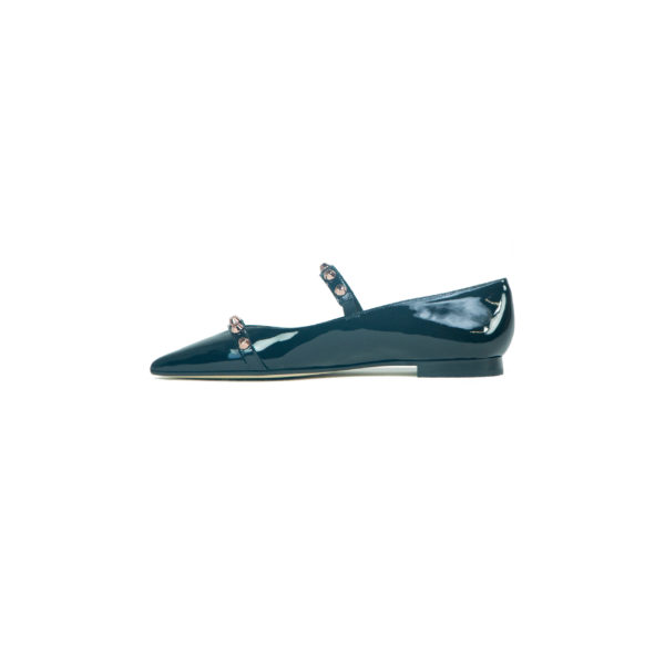 Prosperine Ballerina da Donna in Vernice con Cinturino e Borchie Sottocosto