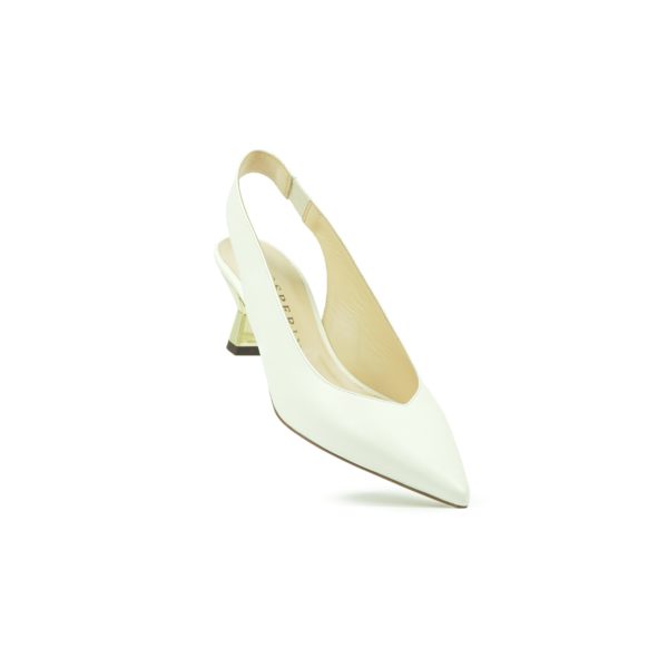 Prosperine Sandalo da Donna in Nappa con Tacco Laccato Oro 2025