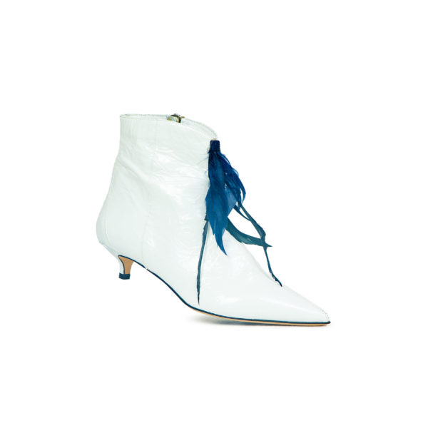 Prosperine Stivale da Donna in Vernice con Piume Saldi