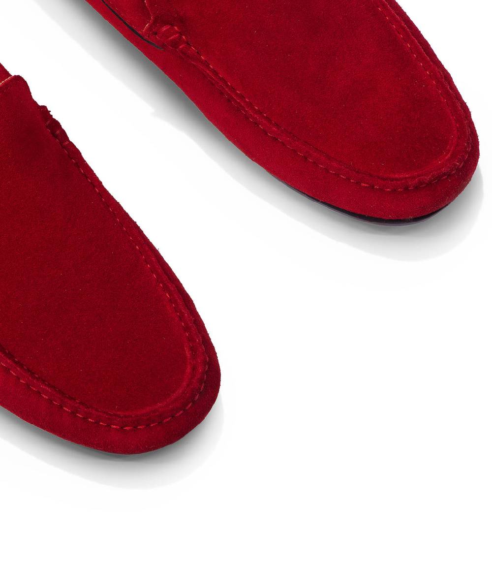 Loriblu Mocassini in camoscio rosso Grandi sconti