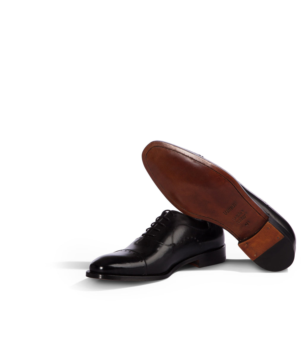 Loriblu Oxford in pelle nera brogue Super Saving Price
