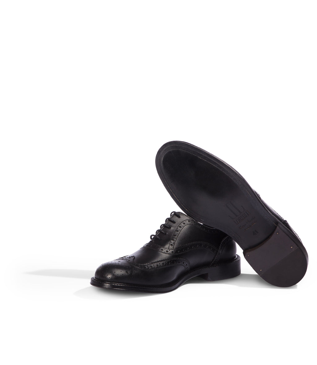 Loriblu Oxford brogue in pelle nera Fino al 50% di sconto
